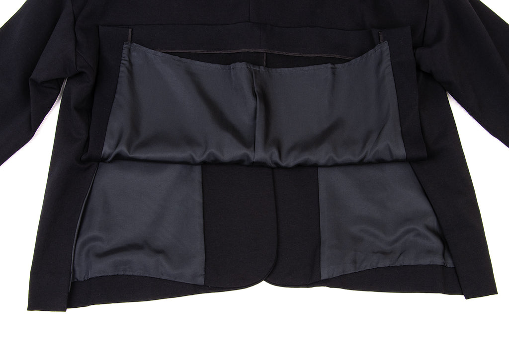 ROMEO GIGLI Italy. Black Shawl Collar Off-shoulder Jacket
