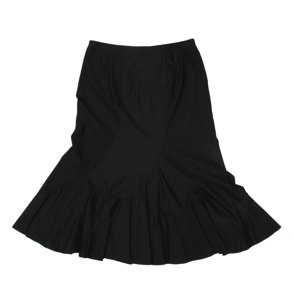 COMME des GARCONS JUNYA WATANABE JAPAN. Black Nylon Stretch Ruffle Skirt