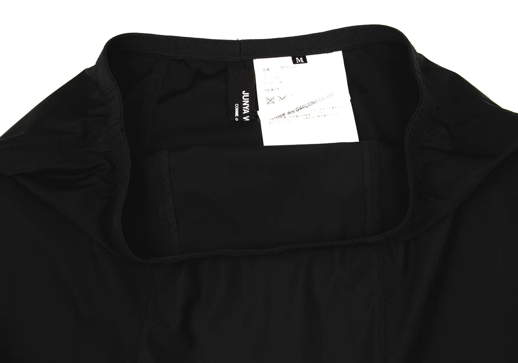 COMME des GARCONS JUNYA WATANABE JAPAN. Black Nylon Stretch Ruffle Skirt