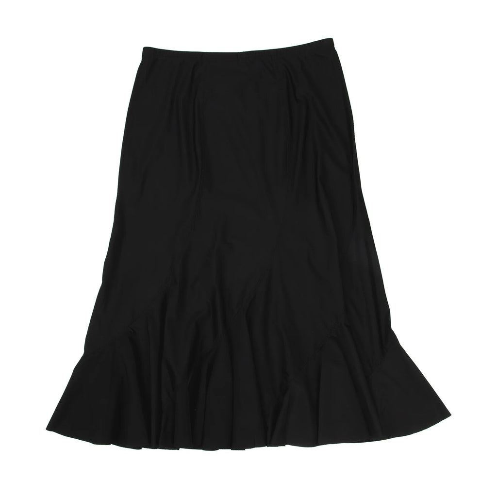 COMME des GARCONS JUNYA WATANABE JAPAN. Black Nylon Stretch Ruffle Skirt