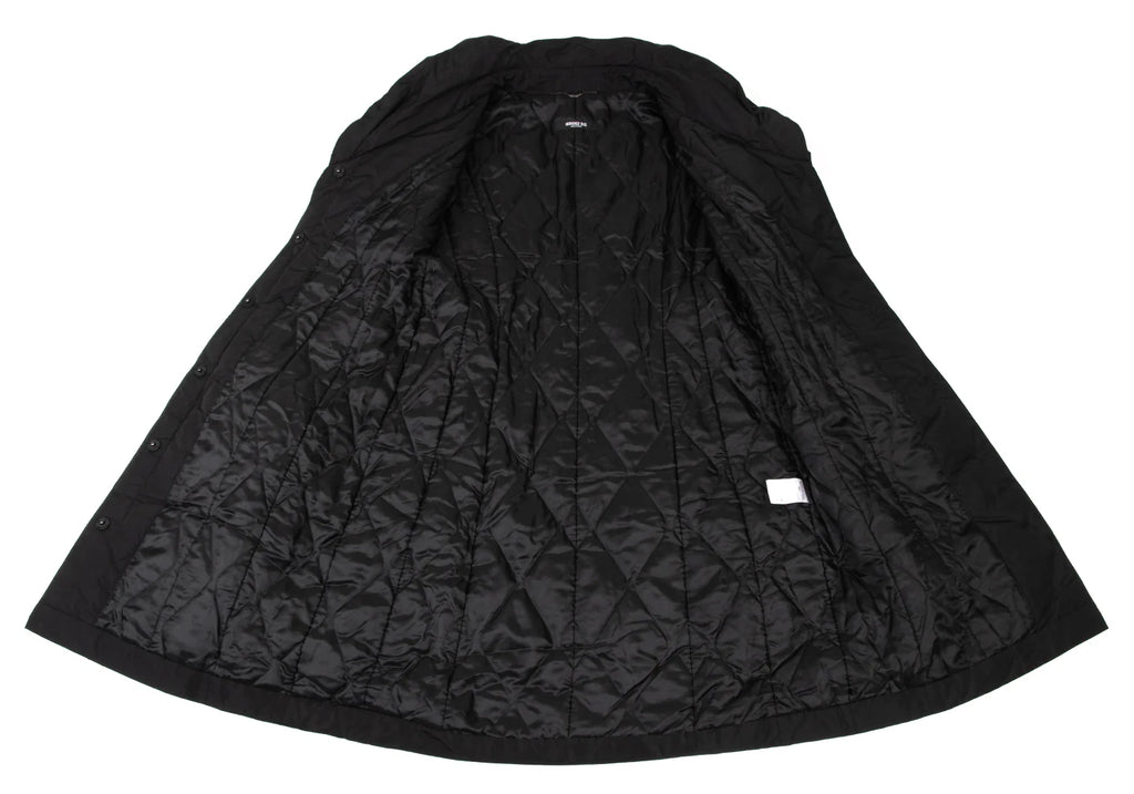 HIROKO KOSHINO JAPAN. HIROKO BIS Black Wire Collar Padding Poly Coat