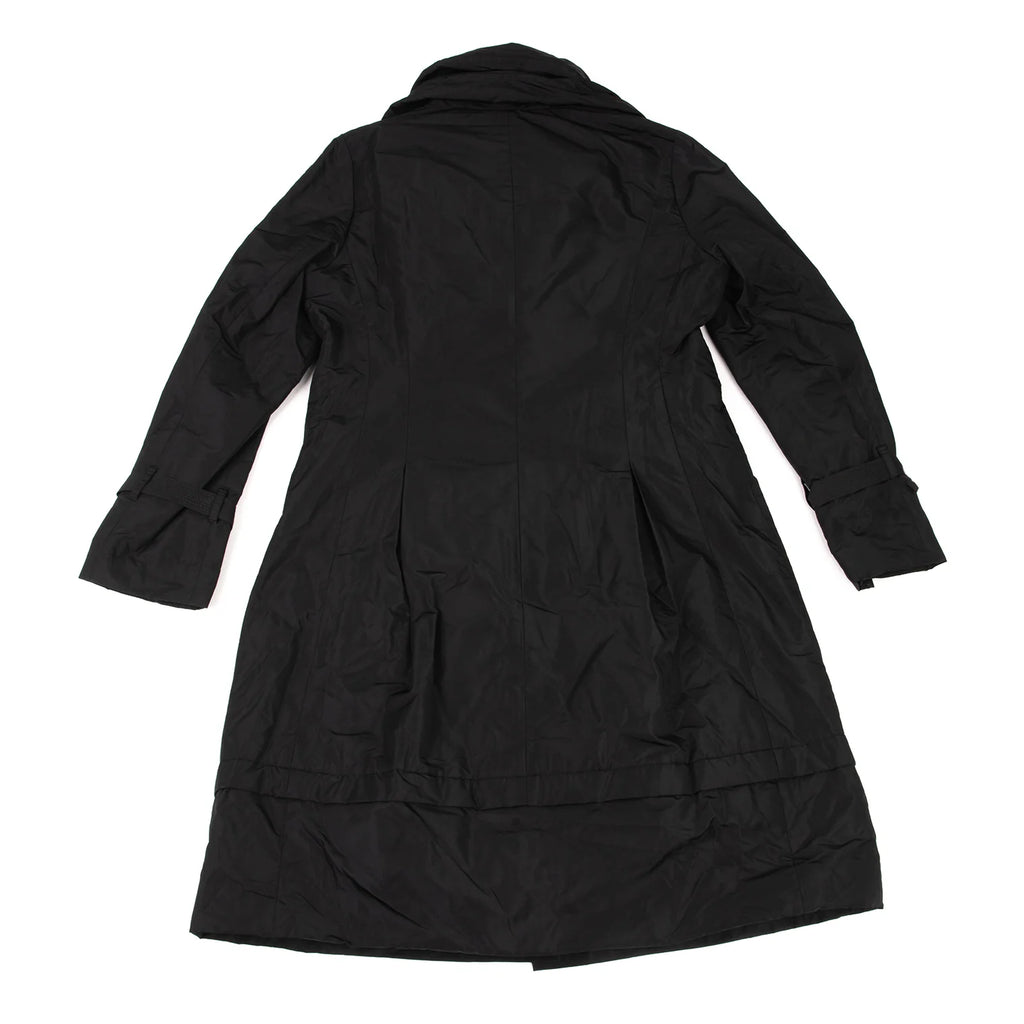 HIROKO KOSHINO JAPAN. HIROKO BIS Black Wire Collar Padding Poly Coat
