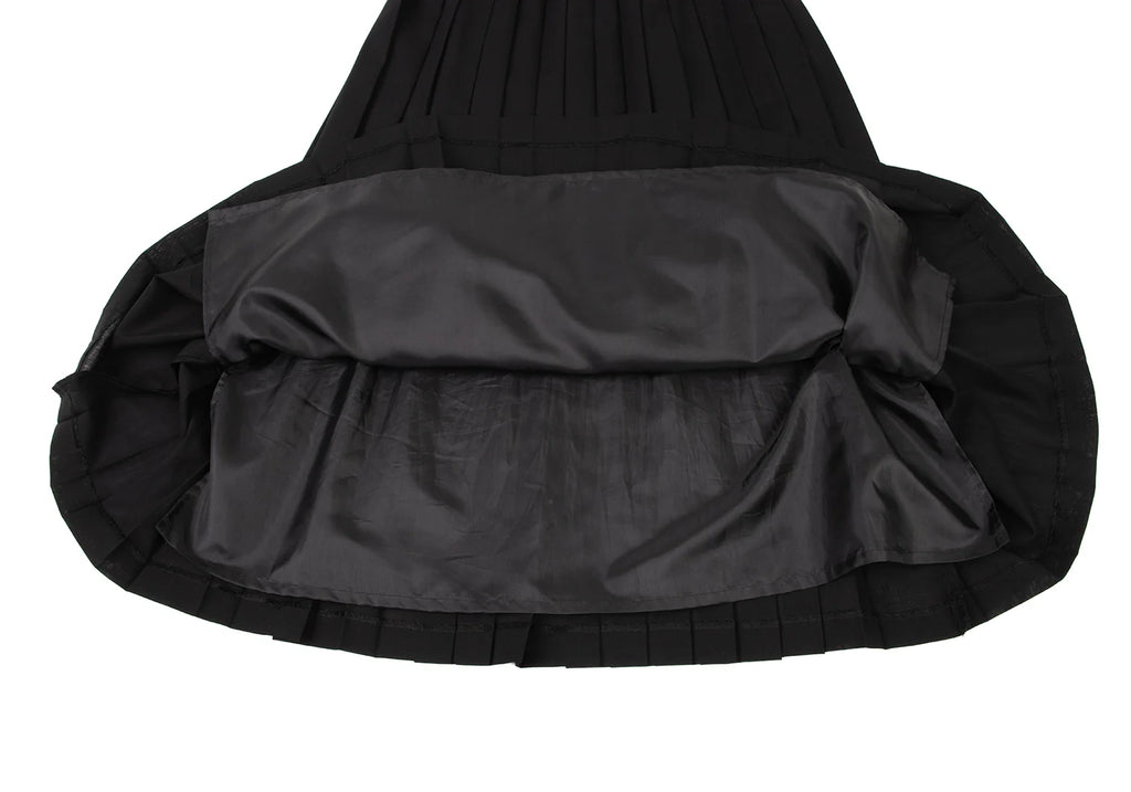peu pres JAPAN. Black Wool Pleats Skirt