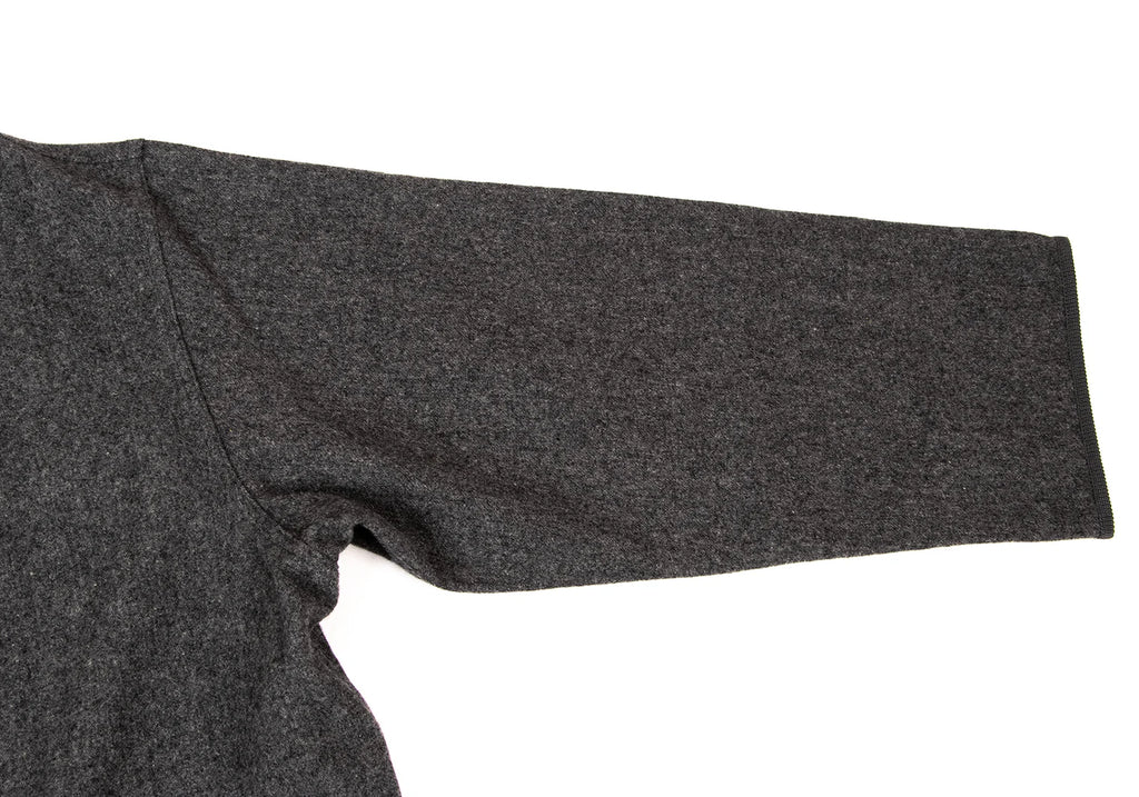 YOHJI YAMAMOTO JAPAN. Y's for living Grey Wool Shawl Collar Piping Long Jacket