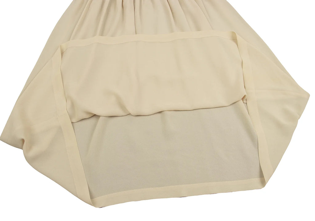 COMME des GARCONS Semi-Sheer Beige Short Sleeve Dress