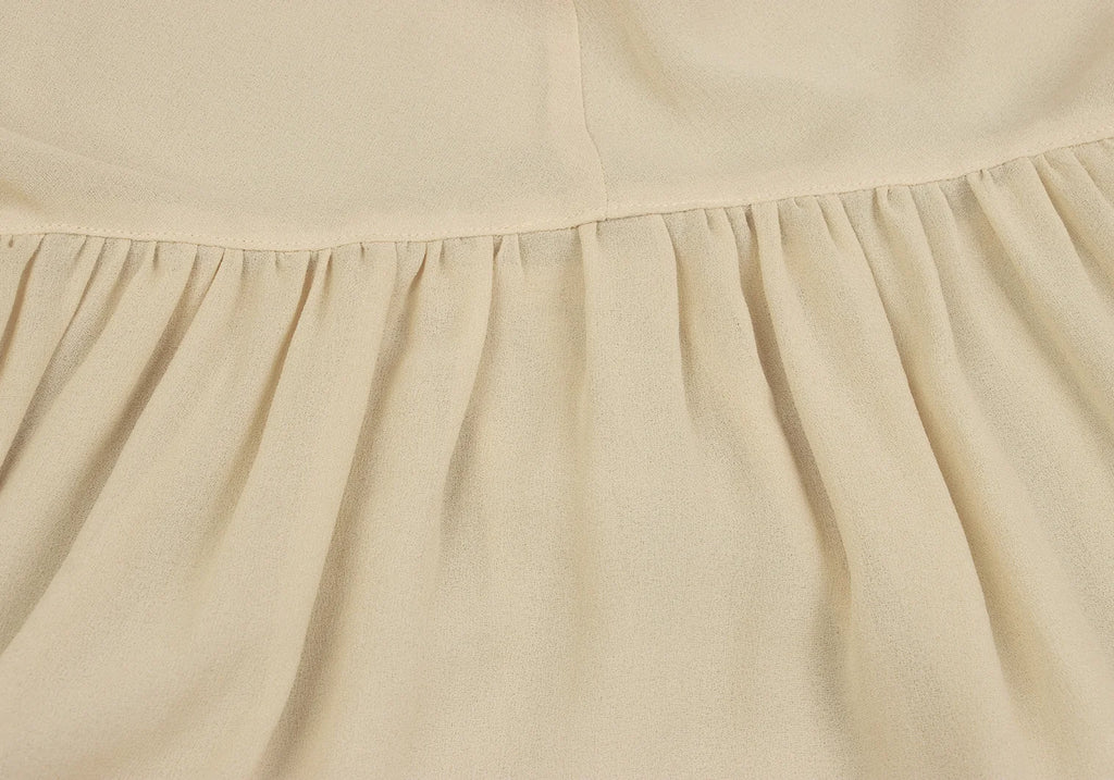 COMME des GARCONS Semi-Sheer Beige Short Sleeve Dress