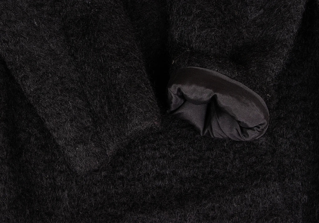 Sybilla Madrid. Black Shaggy Wool Double Coat