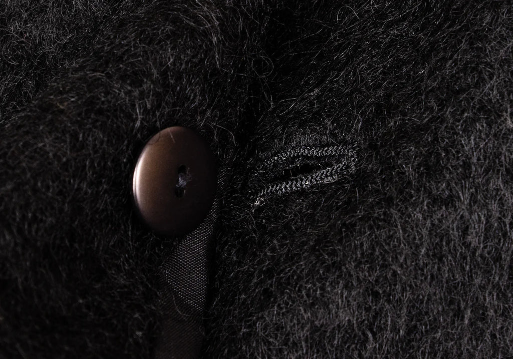 Sybilla Madrid. Black Shaggy Wool Double Coat