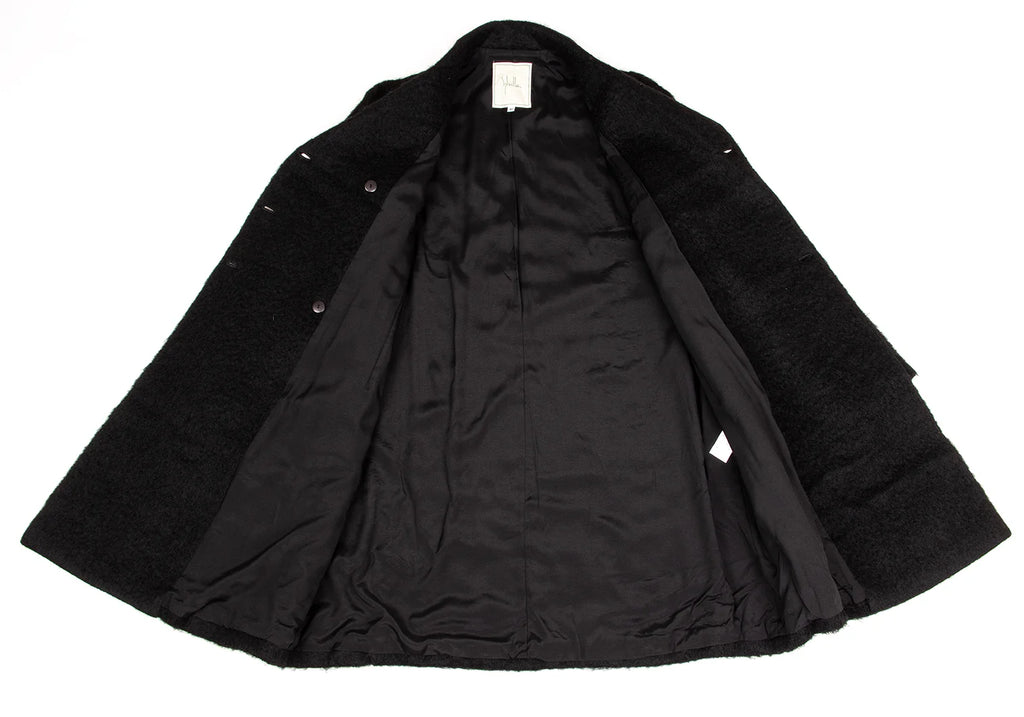 Sybilla Madrid. Black Shaggy Wool Double Coat