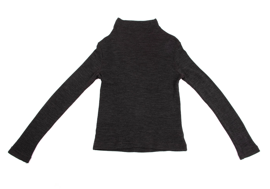 YOHJI YAMAMOTO JAPAN. Y's Charcoal,Bordeaux Bicolor Ribbed Knit