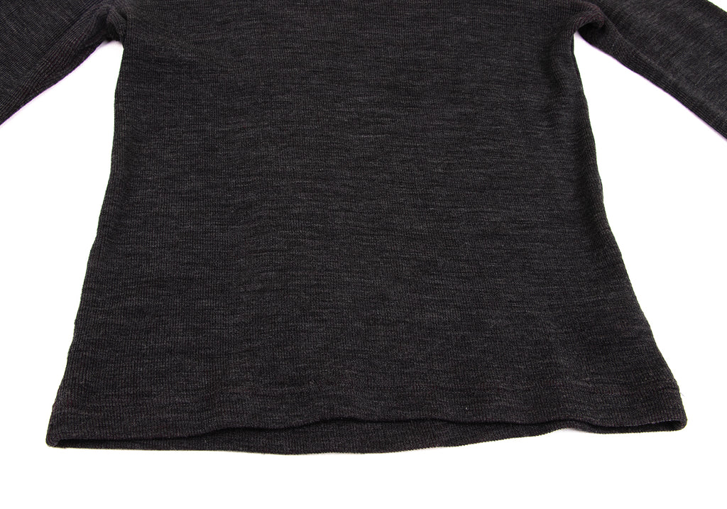 YOHJI YAMAMOTO JAPAN. Y's Charcoal,Bordeaux Bicolor Ribbed Knit