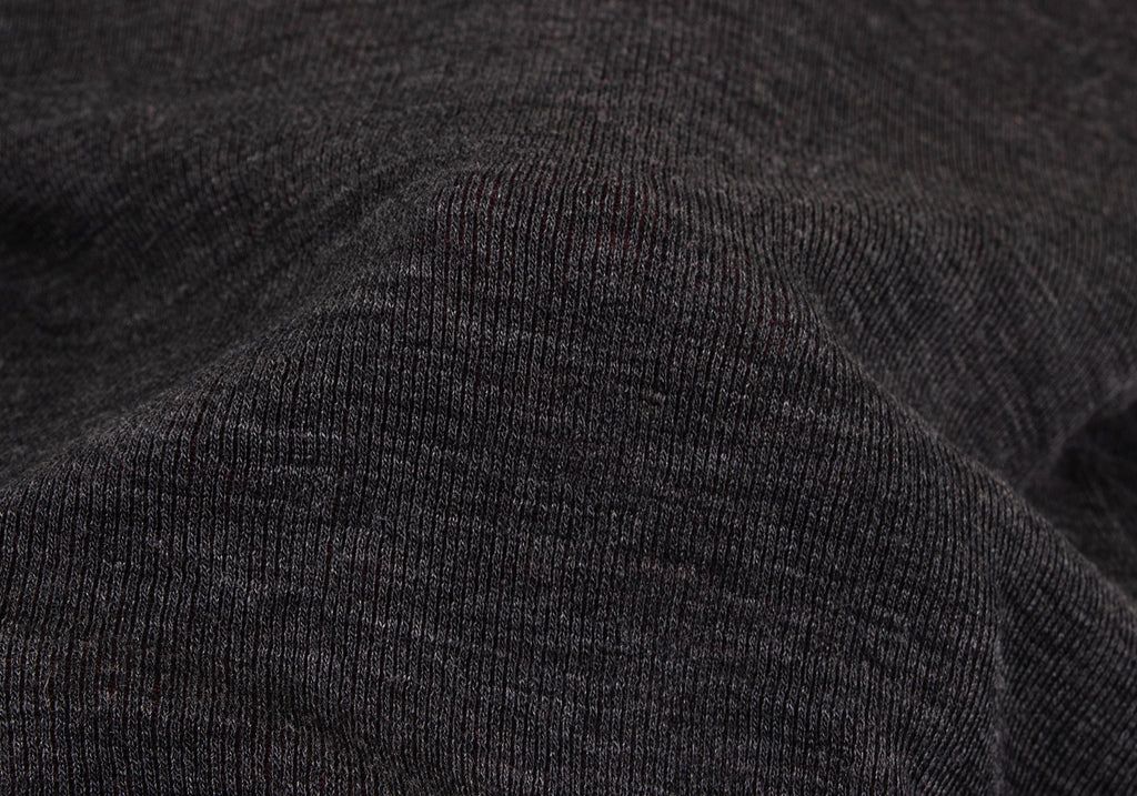 YOHJI YAMAMOTO JAPAN. Y's Charcoal,Bordeaux Bicolor Ribbed Knit