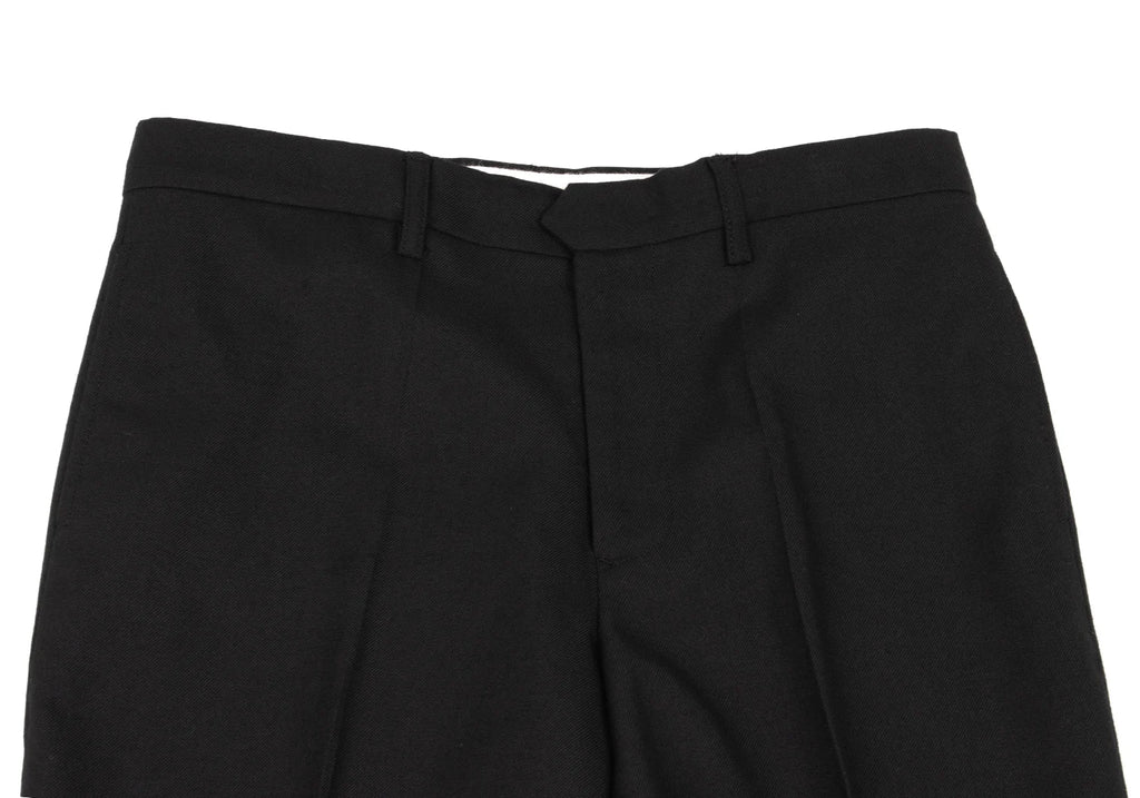 ISSEY MIYAKE JAPAN. sunaokuwahara. Black Wool Center Seam Double Pants