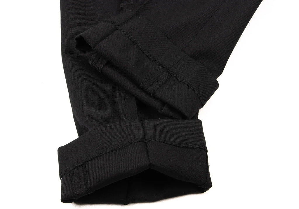 ISSEY MIYAKE JAPAN. sunaokuwahara. Black Wool Center Seam Double Pants