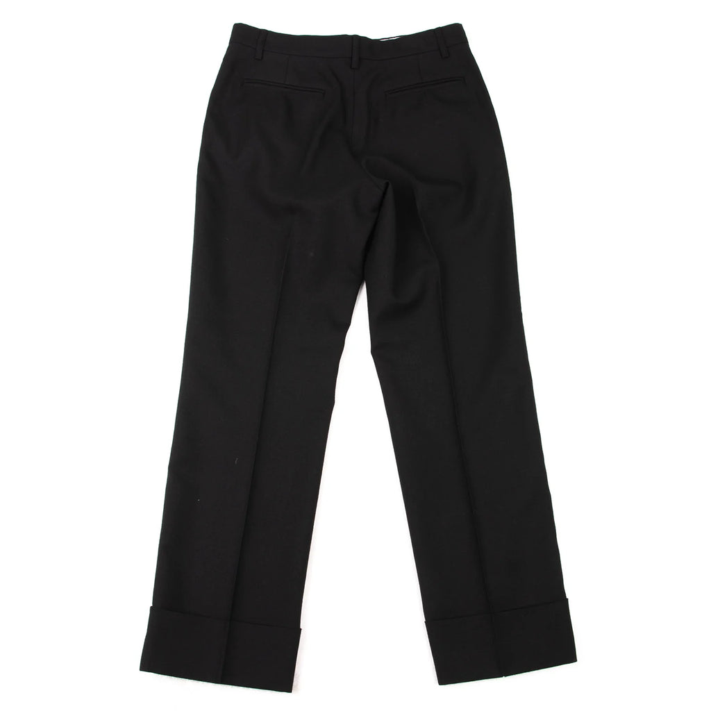 ISSEY MIYAKE JAPAN. sunaokuwahara. Black Wool Center Seam Double Pants