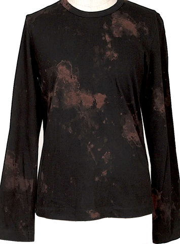 DONNA KARAN NY. DKNY. Black, Beige Silk Blend Waist Gather Switching Sleeveless Dress