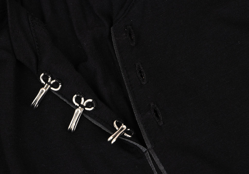 LE JEAN DE MARITHE FRANCOIS GIRBAUD PARIS. Black Stretch Switching Dress