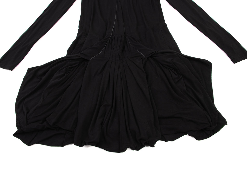 LE JEAN DE MARITHE FRANCOIS GIRBAUD PARIS. Black Stretch Switching Dress