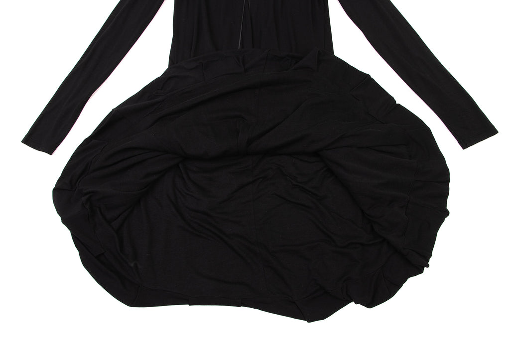 LE JEAN DE MARITHE FRANCOIS GIRBAUD PARIS. Black Stretch Switching Dress