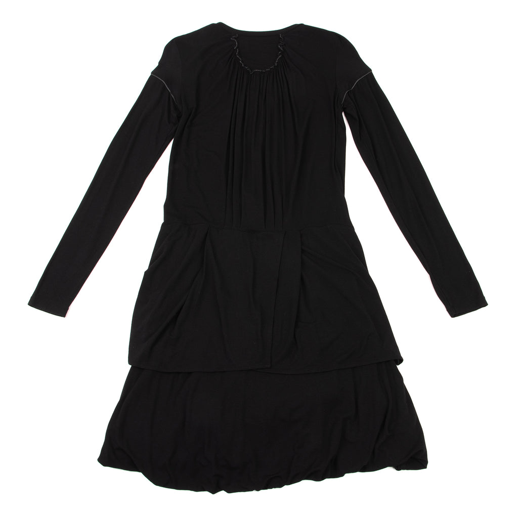 LE JEAN DE MARITHE FRANCOIS GIRBAUD PARIS. Black Stretch Switching Dress