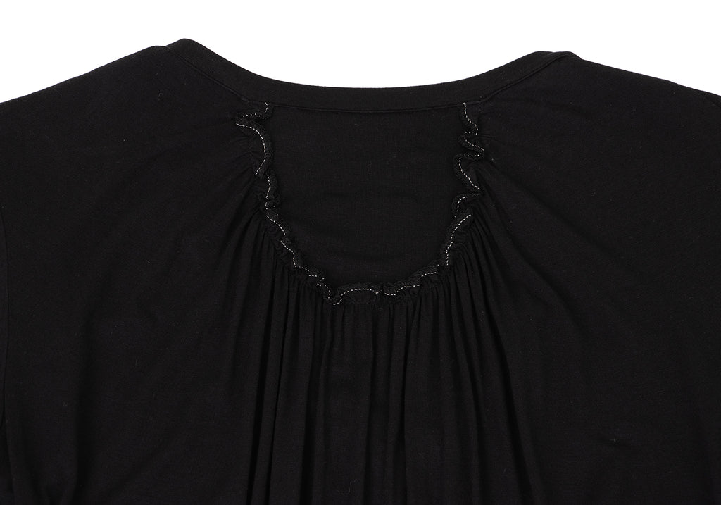 LE JEAN DE MARITHE FRANCOIS GIRBAUD PARIS. Black Stretch Switching Dress