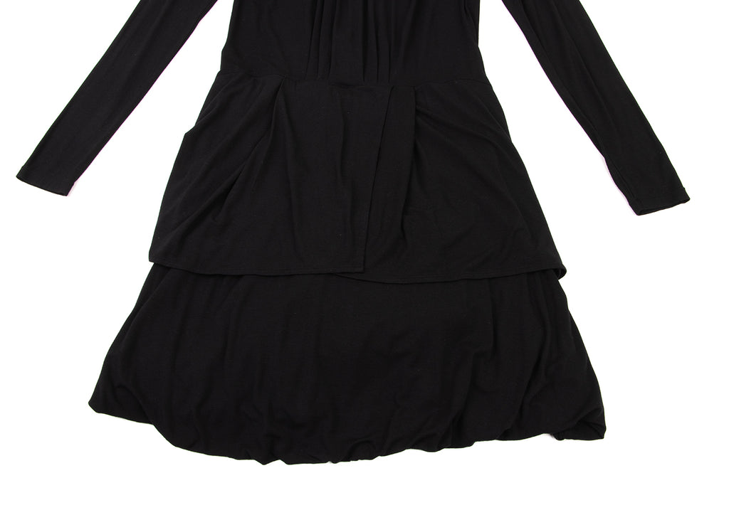 LE JEAN DE MARITHE FRANCOIS GIRBAUD PARIS. Black Stretch Switching Dress