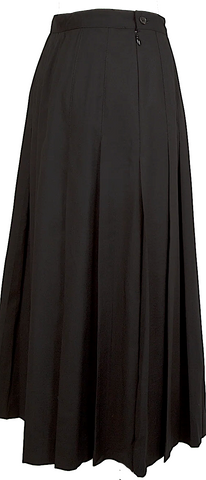 Miu Miu Italy. Black Polyester, Acetate, Nylon Front Zip Skirt