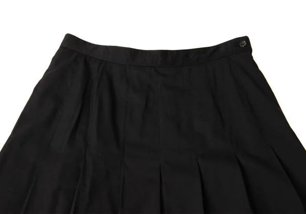 Mademoiselle NON NON Japan. Black Stretch Wool Pleated Skirt