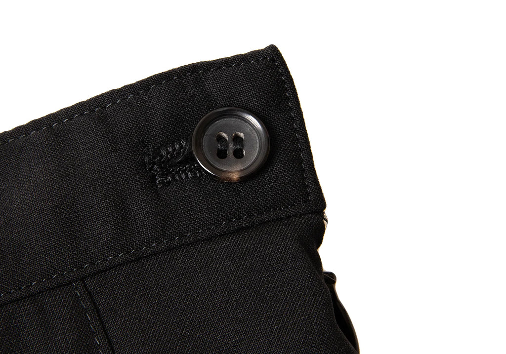 Mademoiselle NON NON Japan. Black Stretch Wool Pleated Skirt