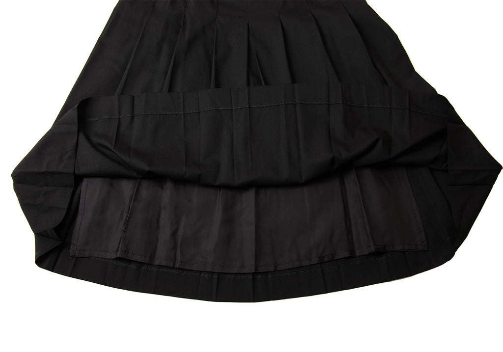 Mademoiselle NON NON Japan. Black Stretch Wool Pleated Skirt