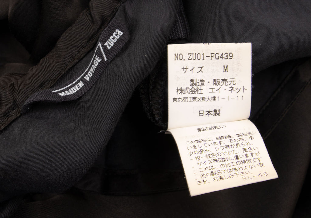 ISSEY MIYAKE JAPAN ZUCCA. MAIDEN VOYAGE Black Washed Switching Skirt