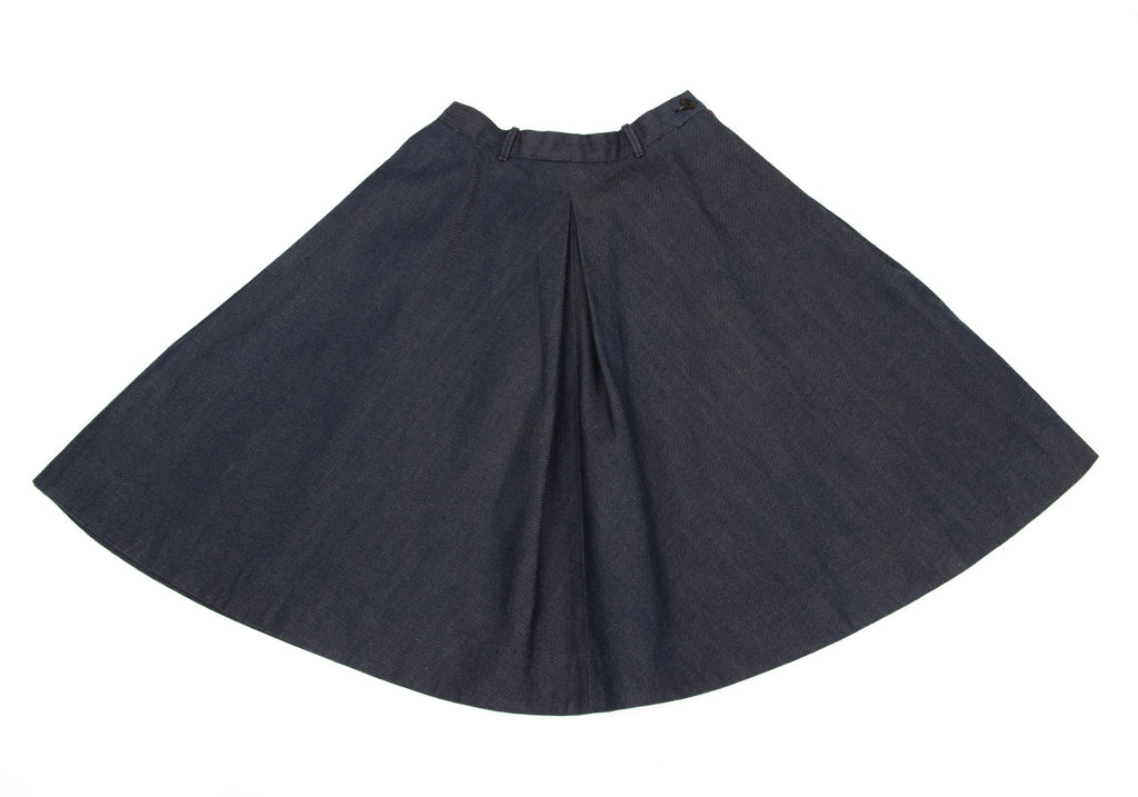 45RPM JAPAN. 45R Indigo Selvedge Out-seam Denim Flare Skirt