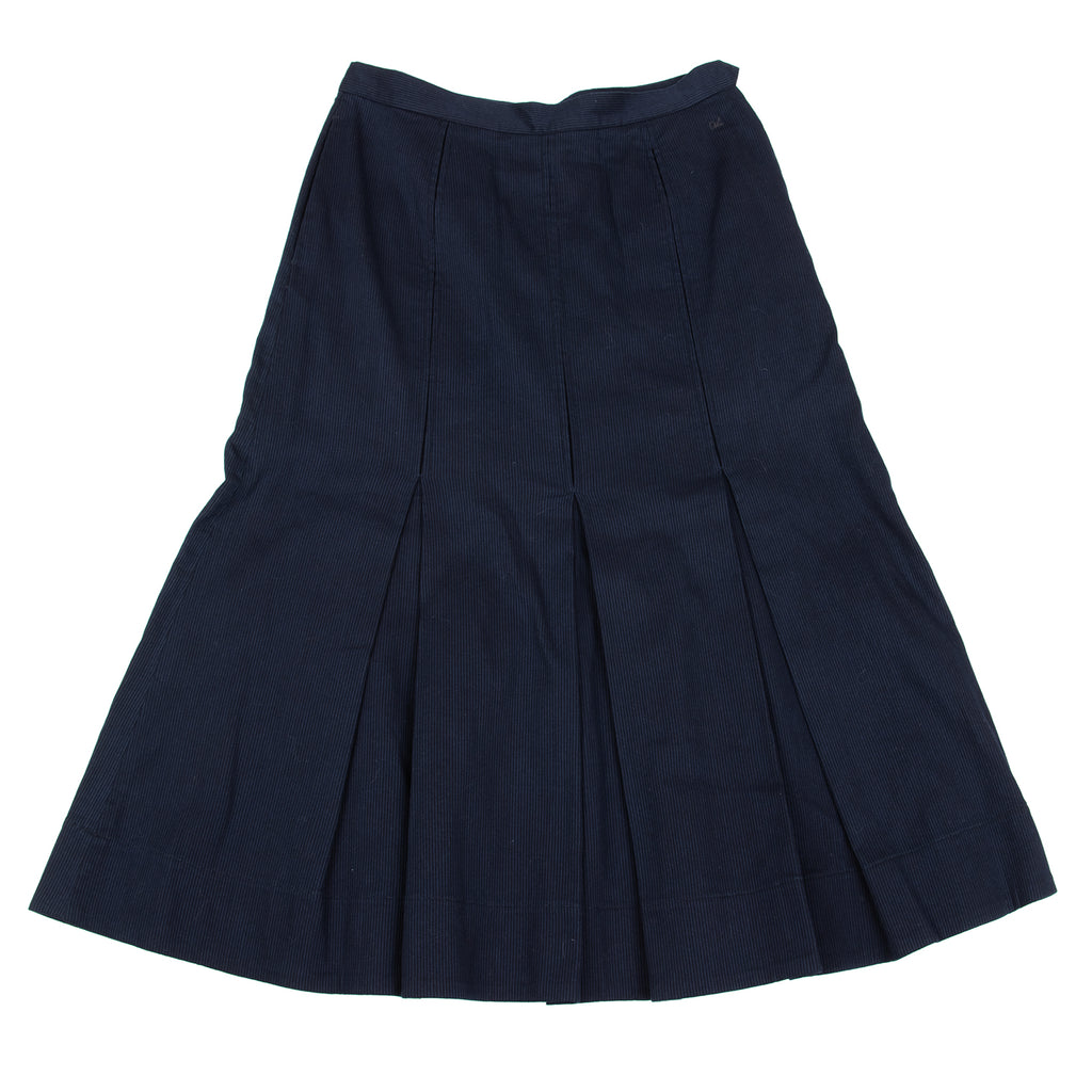 45RPM JAPAN. 45R Indigo Dyed Cotton Pleated Skirt