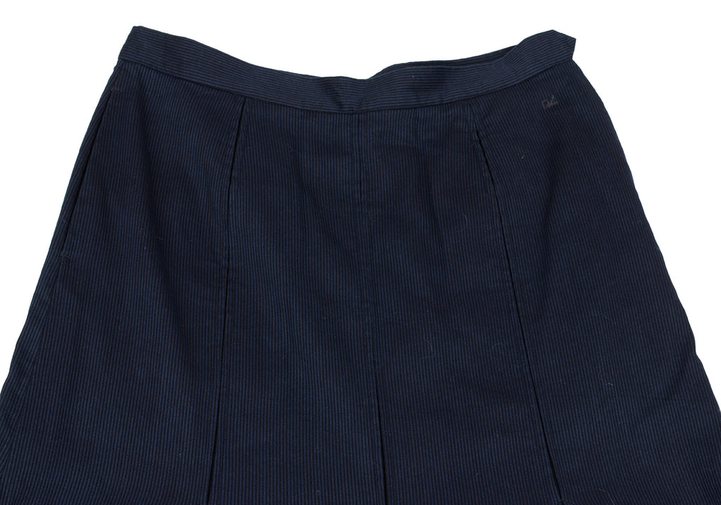 45RPM JAPAN. 45R Indigo Dyed Cotton Pleated Skirt