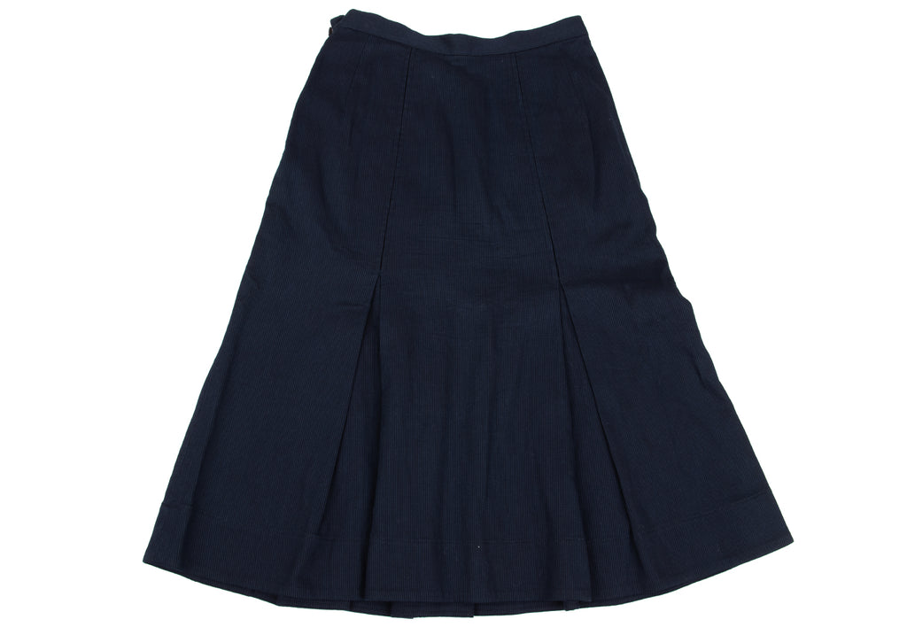 45RPM JAPAN. 45R Indigo Dyed Cotton Pleated Skirt