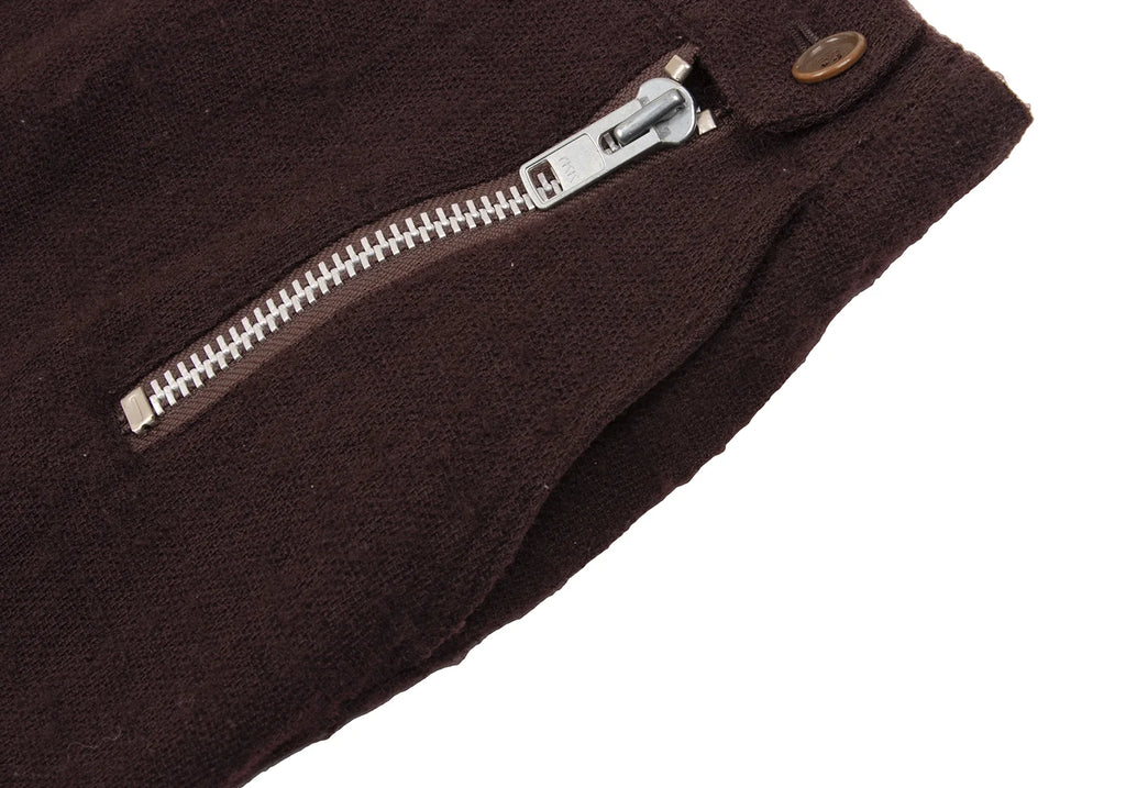 ISSEY MIYAKE JAPAN. zucca. Bordeaux Wool Zipper Design Skirt