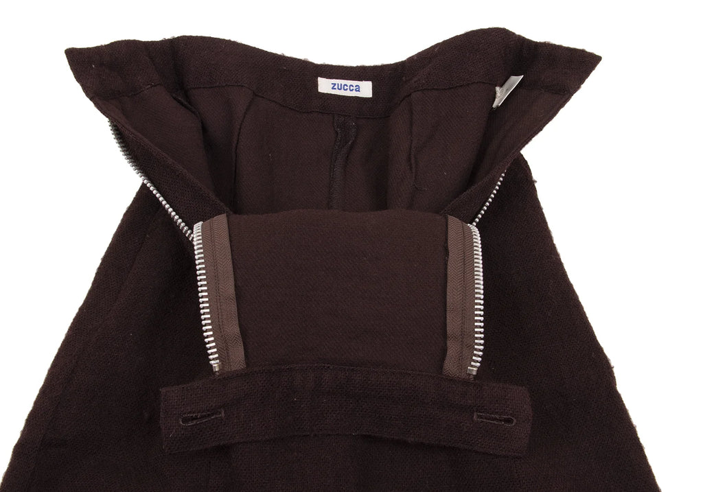 ISSEY MIYAKE JAPAN. zucca. Bordeaux Wool Zipper Design Skirt