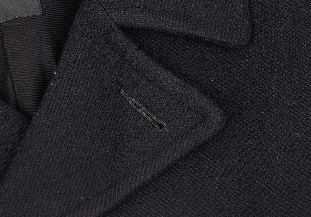 ISSEY MIYAKE JAPAN. zucca Navy Wool Nylon Short Pea Coat