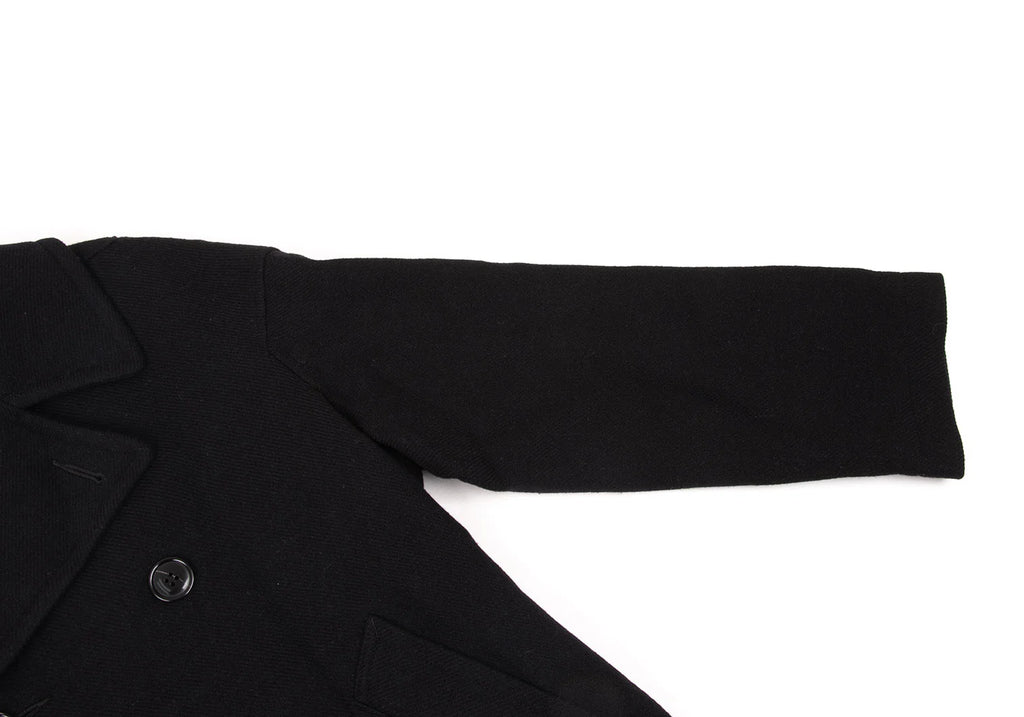 ISSEY MIYAKE JAPAN. zucca Navy Wool Nylon Short Pea Coat