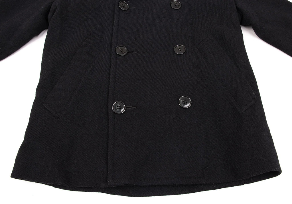 ISSEY MIYAKE JAPAN. zucca Navy Wool Nylon Short Pea Coat
