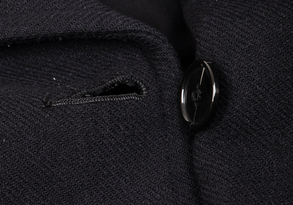 ISSEY MIYAKE JAPAN. zucca Navy Wool Nylon Short Pea Coat