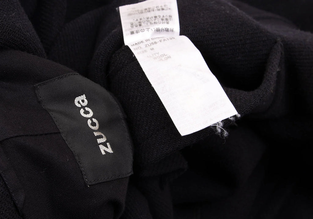 ISSEY MIYAKE JAPAN. zucca Navy Wool Nylon Short Pea Coat