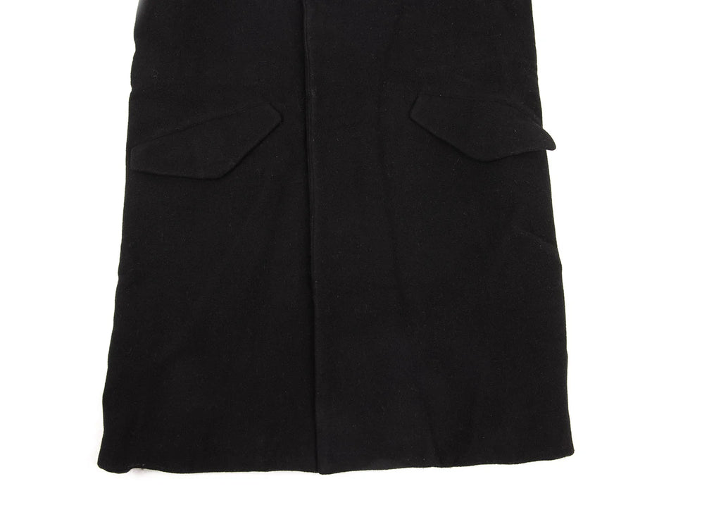 ISSEY MIYAKE JAPAN. zucca Black Wool Melton Hooded Coat