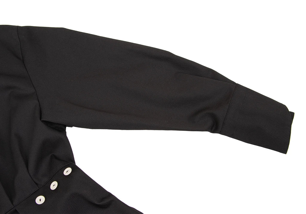 fou fou JAPAN. NEW W/TAG. Black Cotton Gun Flap Design Dress