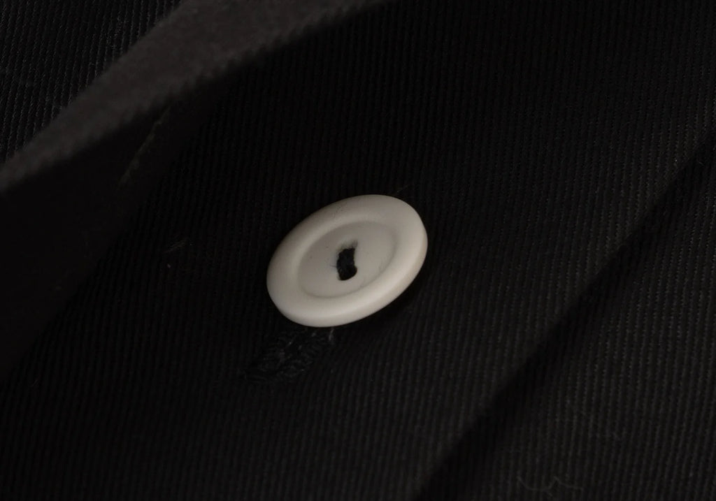 fou fou JAPAN. NEW W/TAG. Black Cotton Gun Flap Design Dress