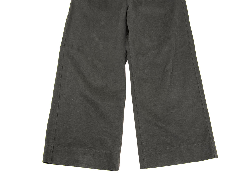 MARGARET HOWELL  MHL. Tokyo/London. Charcoal Cotton Moleskin Wide Pants
