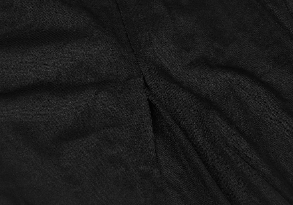 COMME des GARCONS JAPAN. Black Frill Design Semi-Sheer Dress