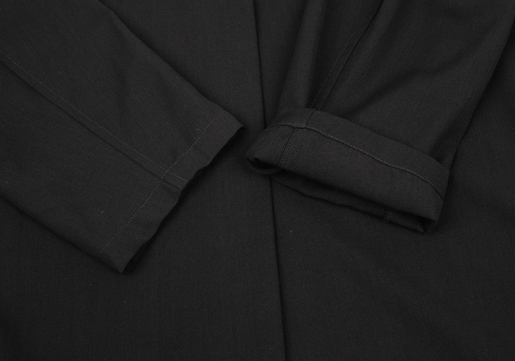HOMMA JAPAN. Black Wool Toro 1B Long Jacket