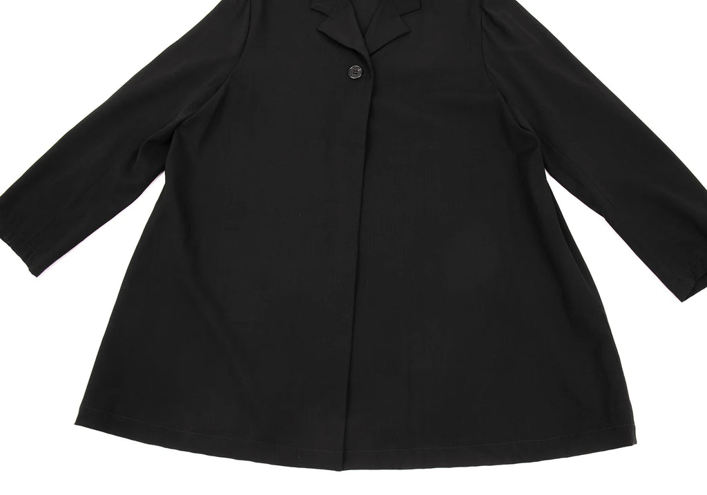 HOMMA JAPAN. Black Wool Toro 1B Long Jacket
