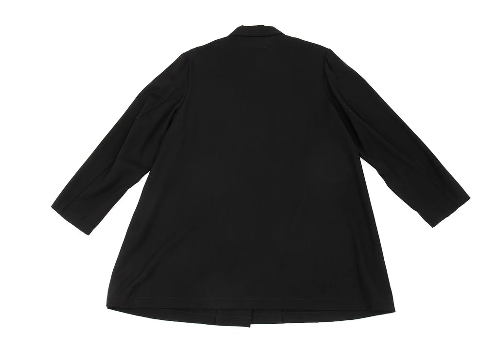 HOMMA JAPAN. Black Wool Toro 1B Long Jacket